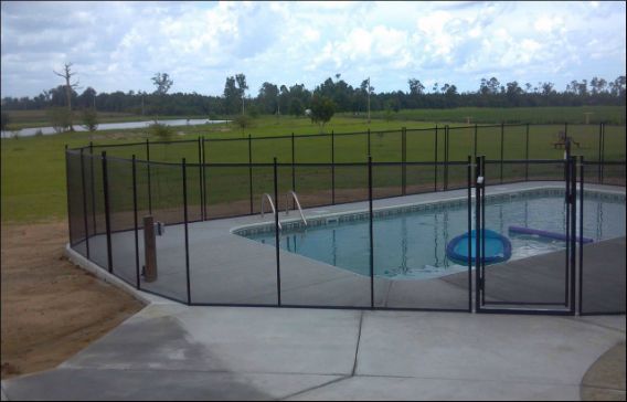 Fence can intersect at different angles and gate placement is flexible.